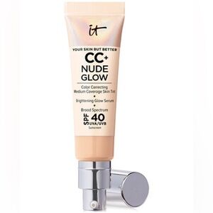 IT Cosmetics CC+ Nude Glow Foundation SPF 40 Medium 1.08 oz Hydrating Skin Tint